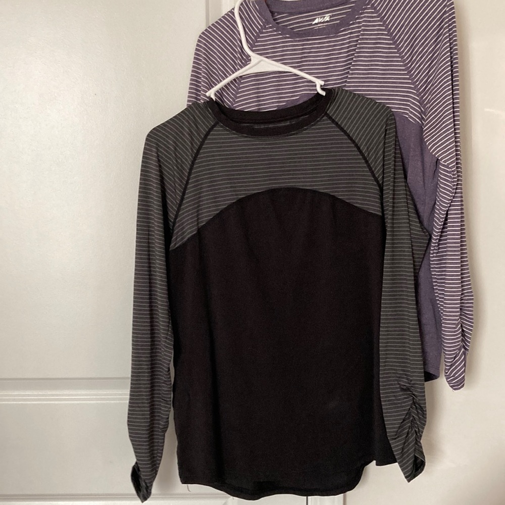 EUC- Lot of 3 AVIA women’s Active Performance Long Sleeved T-shirt- size (4-6).